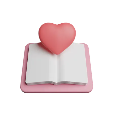 Libro de amor  3D Icon