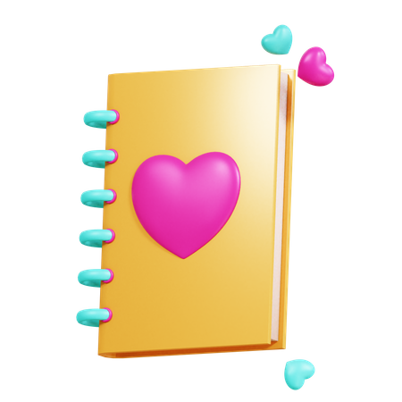 Libro de amor  3D Icon