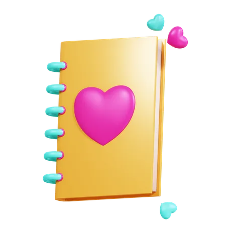 Libro de amor  3D Icon