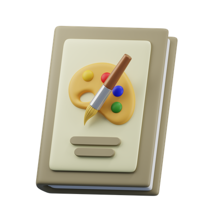 Libro de arte  3D Icon