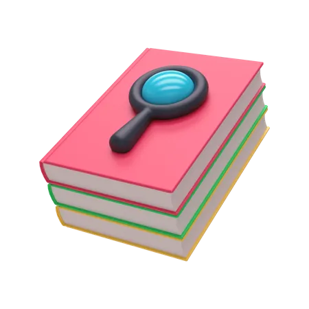 Libro de búsqueda  3D Illustration