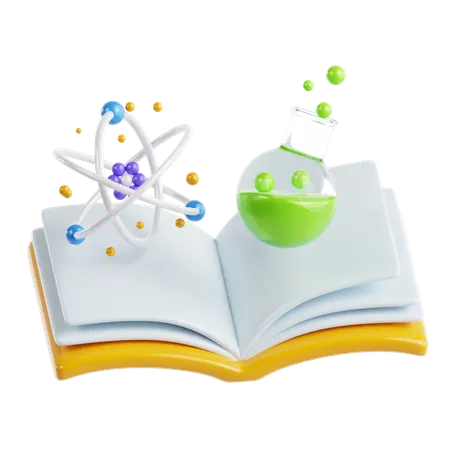 Libro de ciencia  3D Icon