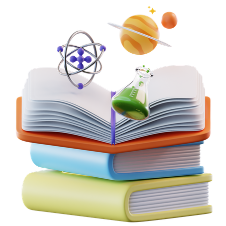 Libro de ciencia  3D Icon