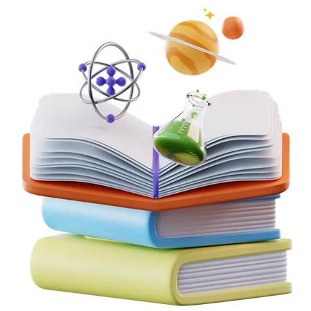 Libro de ciencia  3D Icon