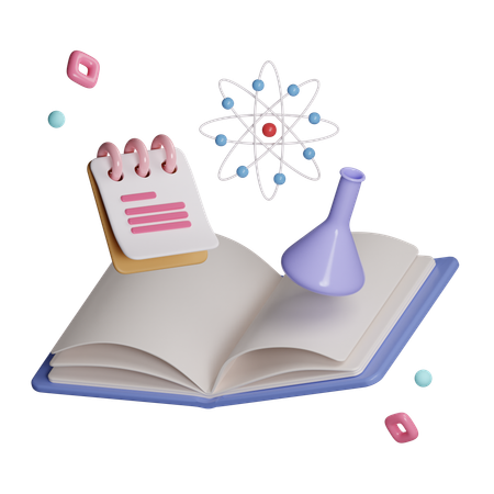 Libro de ciencia  3D Icon