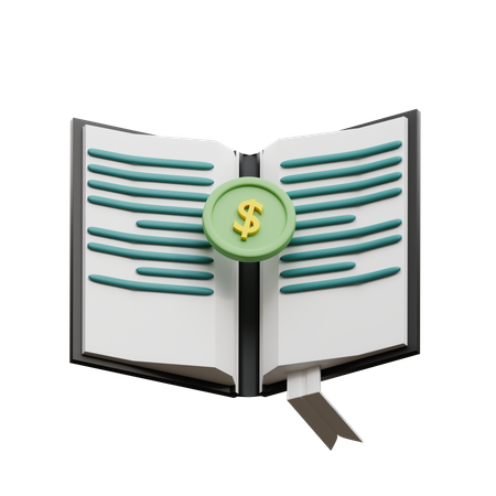 Libro de conocimientos financieros  3D Icon