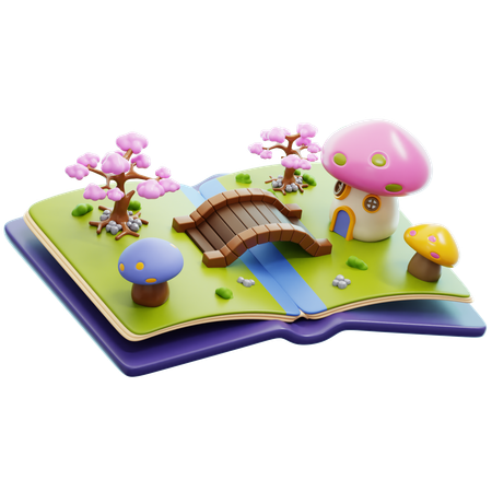 Libro de cuentos de hadas  3D Icon