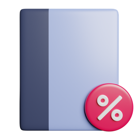 Libro de descuento  3D Icon