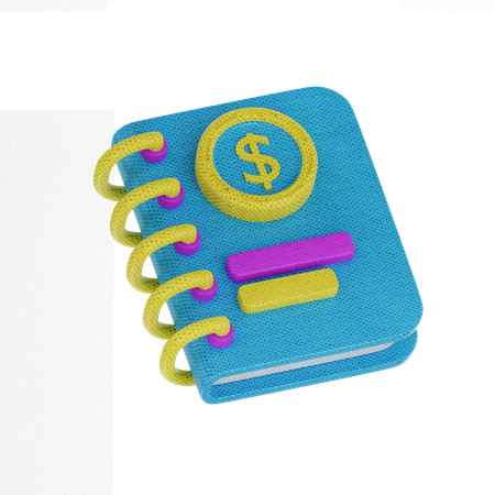 Libro de dinero  3D Icon