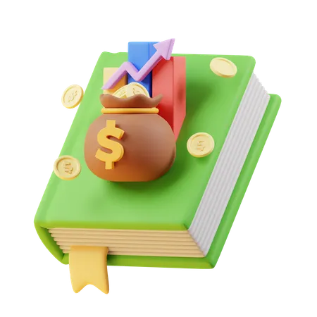 Libro de finanzas  3D Icon