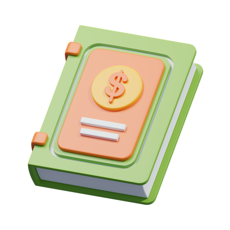 Libro de finanzas  3D Icon