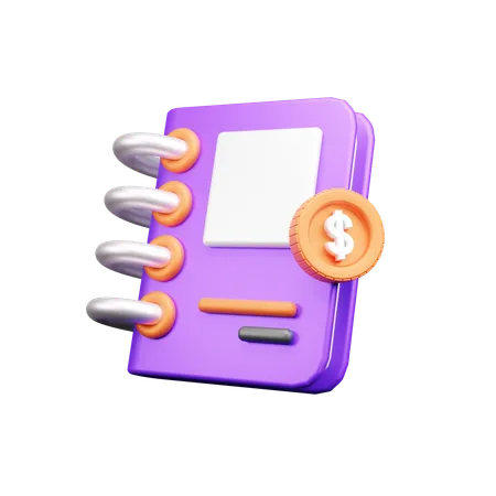 Libro de finanzas  3D Icon