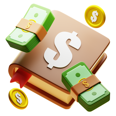Libro de finanzas  3D Icon