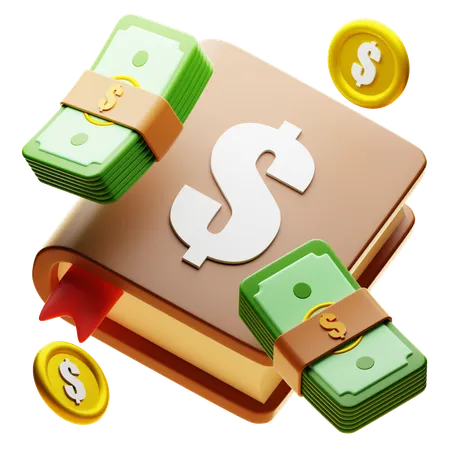 Libro de finanzas  3D Icon