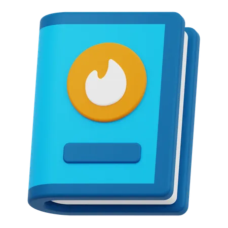 Libro de fuego  3D Icon