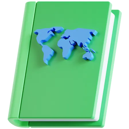 Libro de geografia  3D Icon