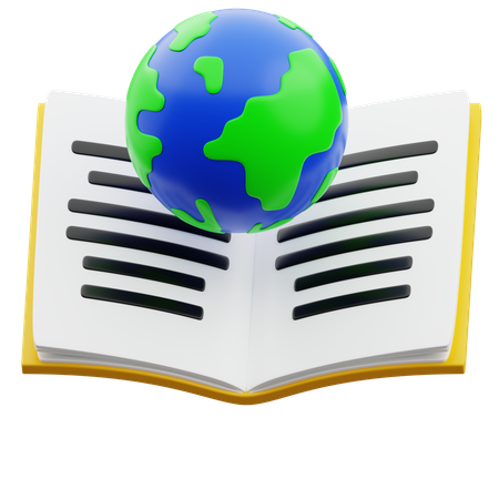 Libro de geografia  3D Icon