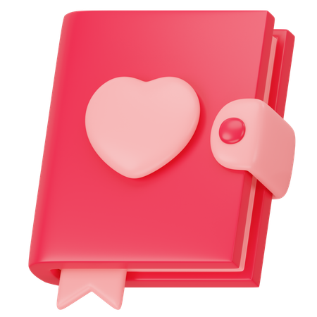 Libro de historia de amor  3D Icon