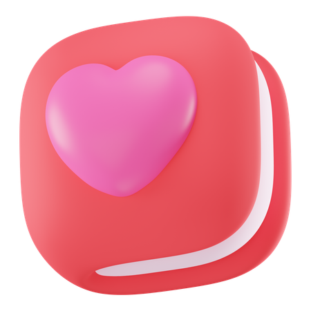 Libro de historia de amor  3D Icon