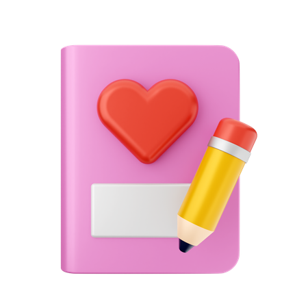 Libro de historia de amor  3D Icon