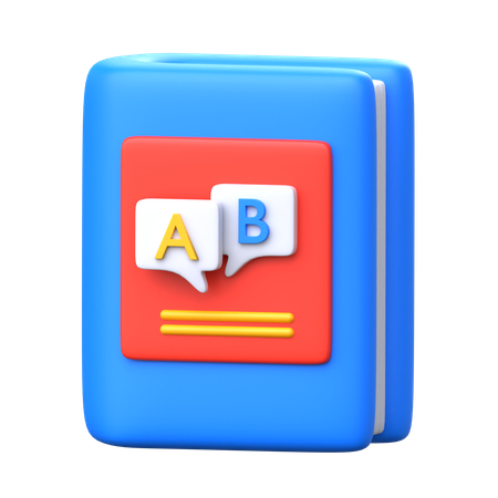 Libro de idiomas  3D Icon