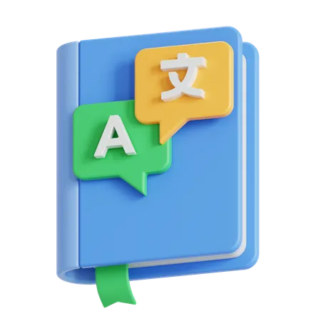 Libro de idiomas  3D Icon