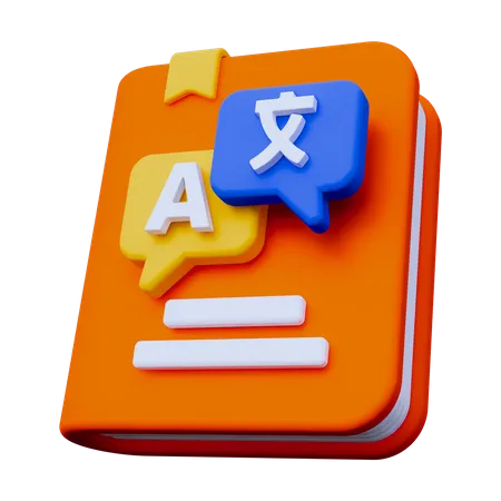 Libro de idiomas  3D Icon