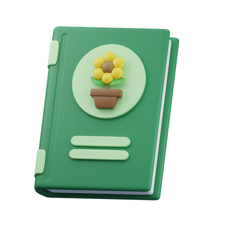 Libro de jardineria  3D Icon