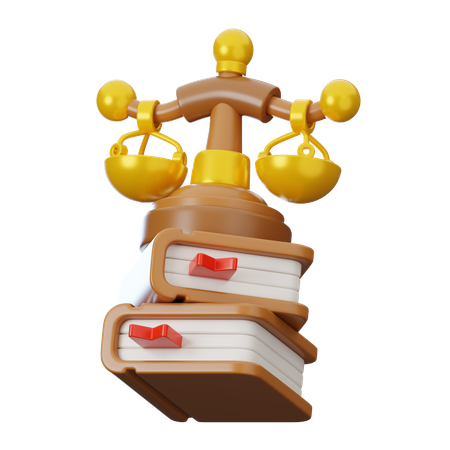 Libro de justicia  3D Icon