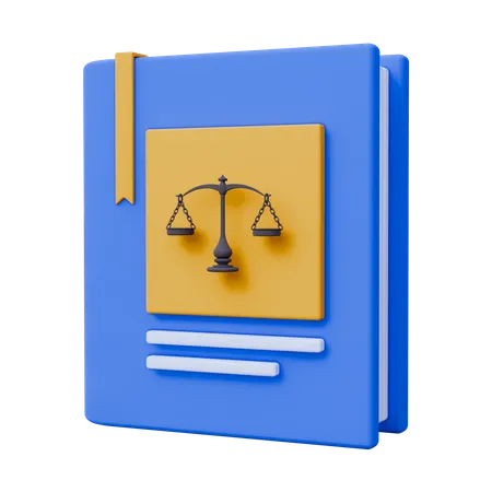 Libro de justicia  3D Icon