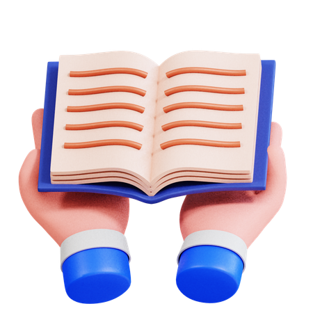 Libro de mano  3D Icon