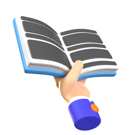 Libro de mano  3D Icon