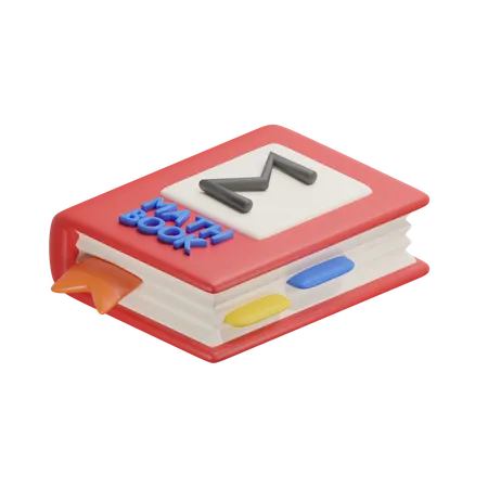 Libro de matemáticas  3D Icon