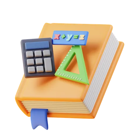 Libro de matemáticas  3D Icon