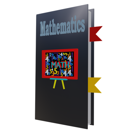 Libro de matemáticas  3D Icon