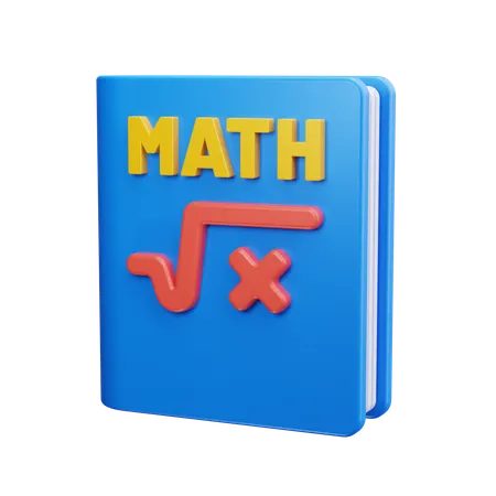 Libro de matemáticas  3D Icon