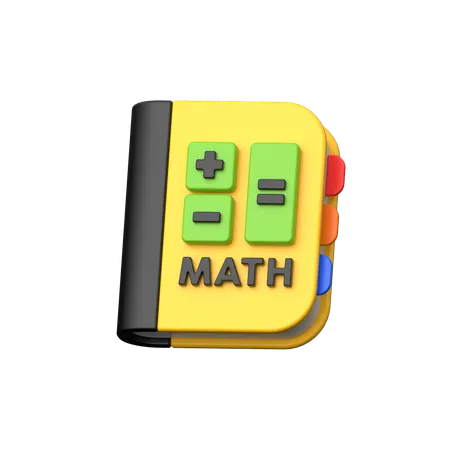 Libro de matemáticas  3D Icon