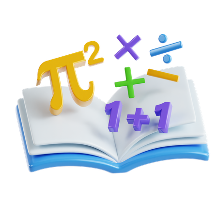 Libro de matemáticas  3D Icon