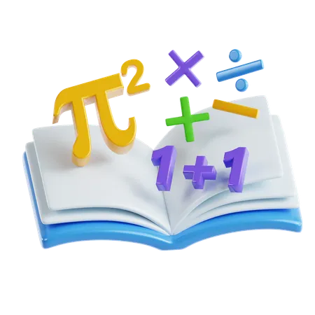 Libro de matemáticas  3D Icon