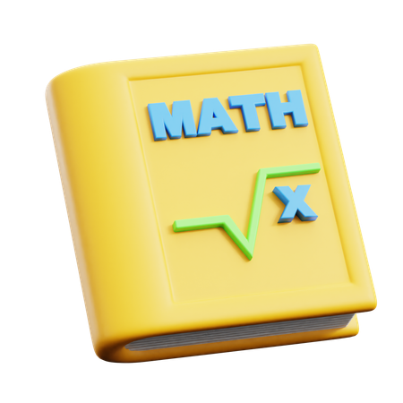 Libro de matemáticas  3D Icon