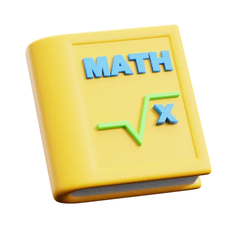 Libro de matemáticas  3D Icon