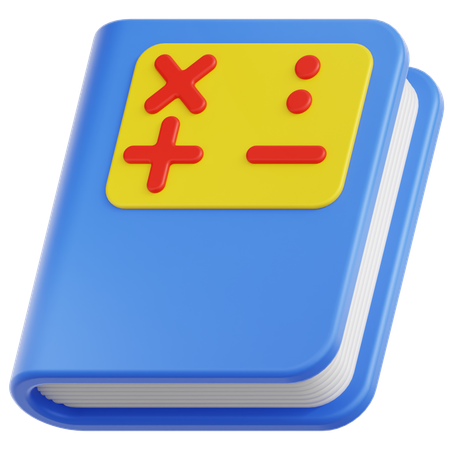 Libro de matemáticas  3D Icon