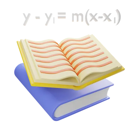 Libro de matemáticas  3D Icon