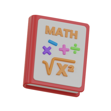 Libro de matemáticas  3D Icon