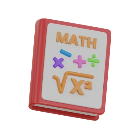 Libro de matemáticas  3D Icon