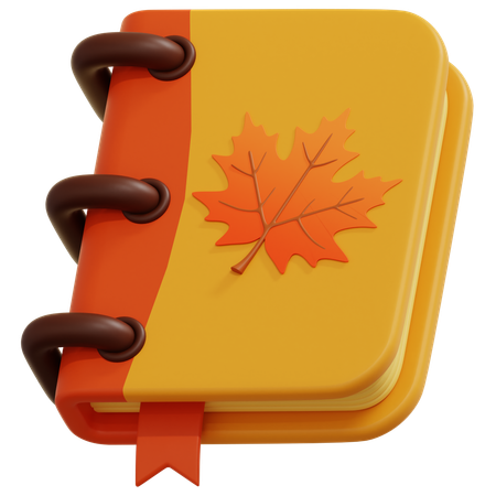 Libro de otoño  3D Icon