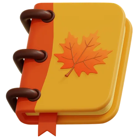 Libro de otoño  3D Icon