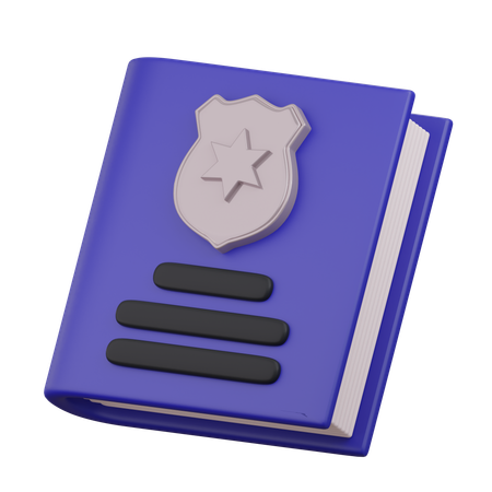 Libro de policia  3D Icon