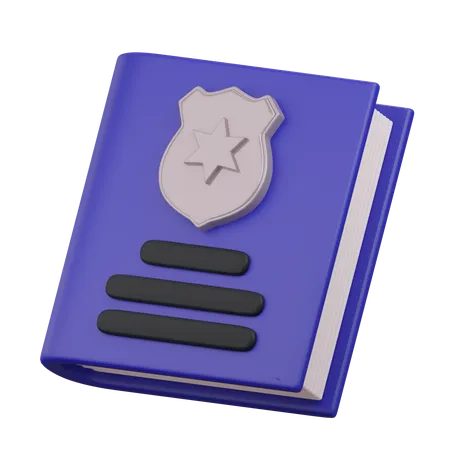 Libro de policia  3D Icon