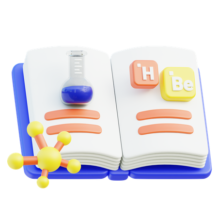 Libro de quimica  3D Icon